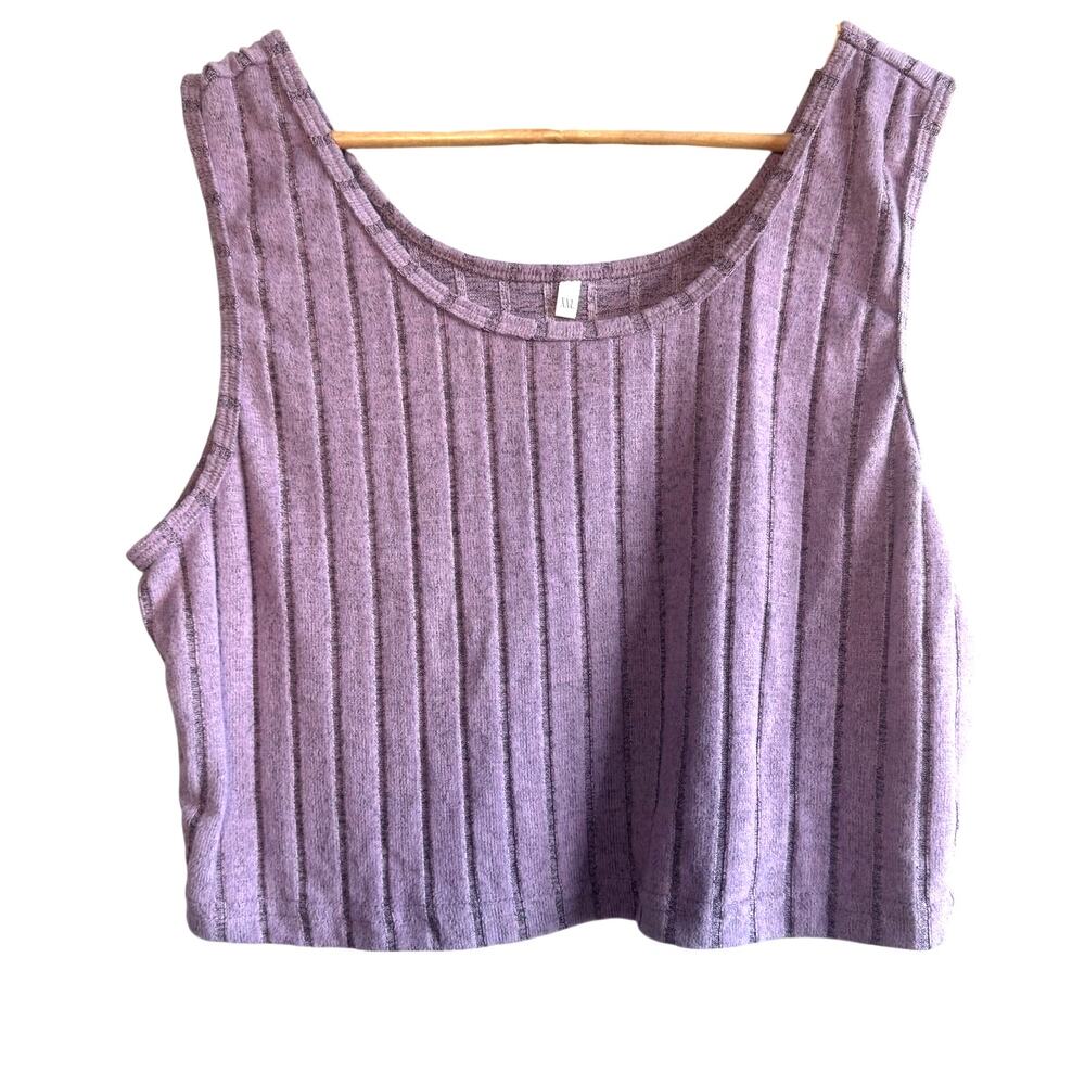 Unbranded XXL Lavender Sleeveless Crop Top